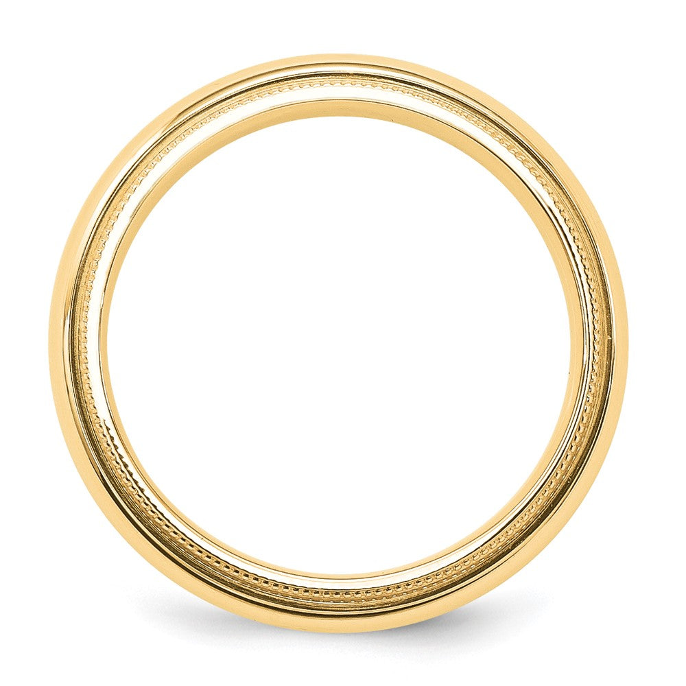 10K Gelbgold 5 mm Milgrain Halbrund Komfort-Passform Ehering
