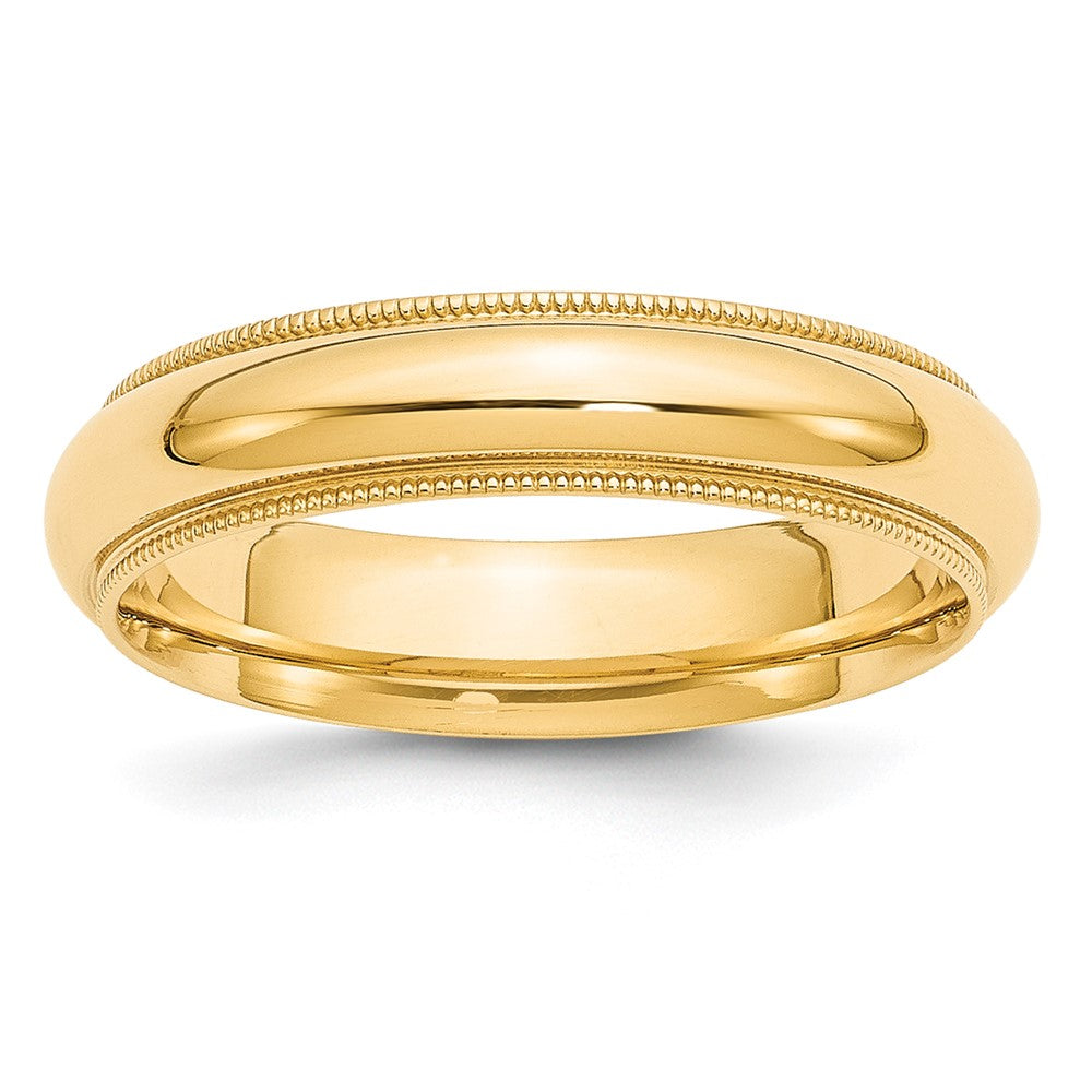 10K Gelbgold 5 mm Milgrain Halbrund Komfort-Passform Ehering