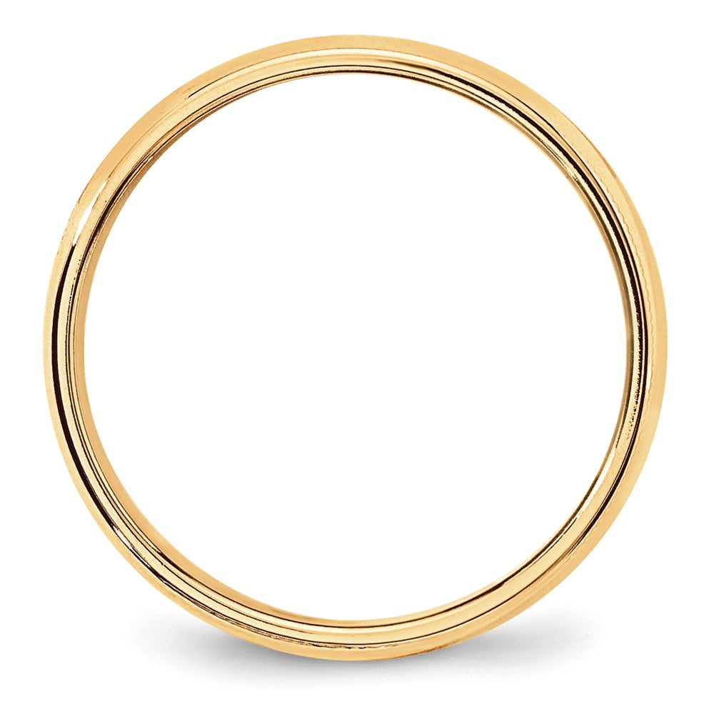 10K Gelbgold 6 mm leichter Ehering mit Milgrain, halbrund