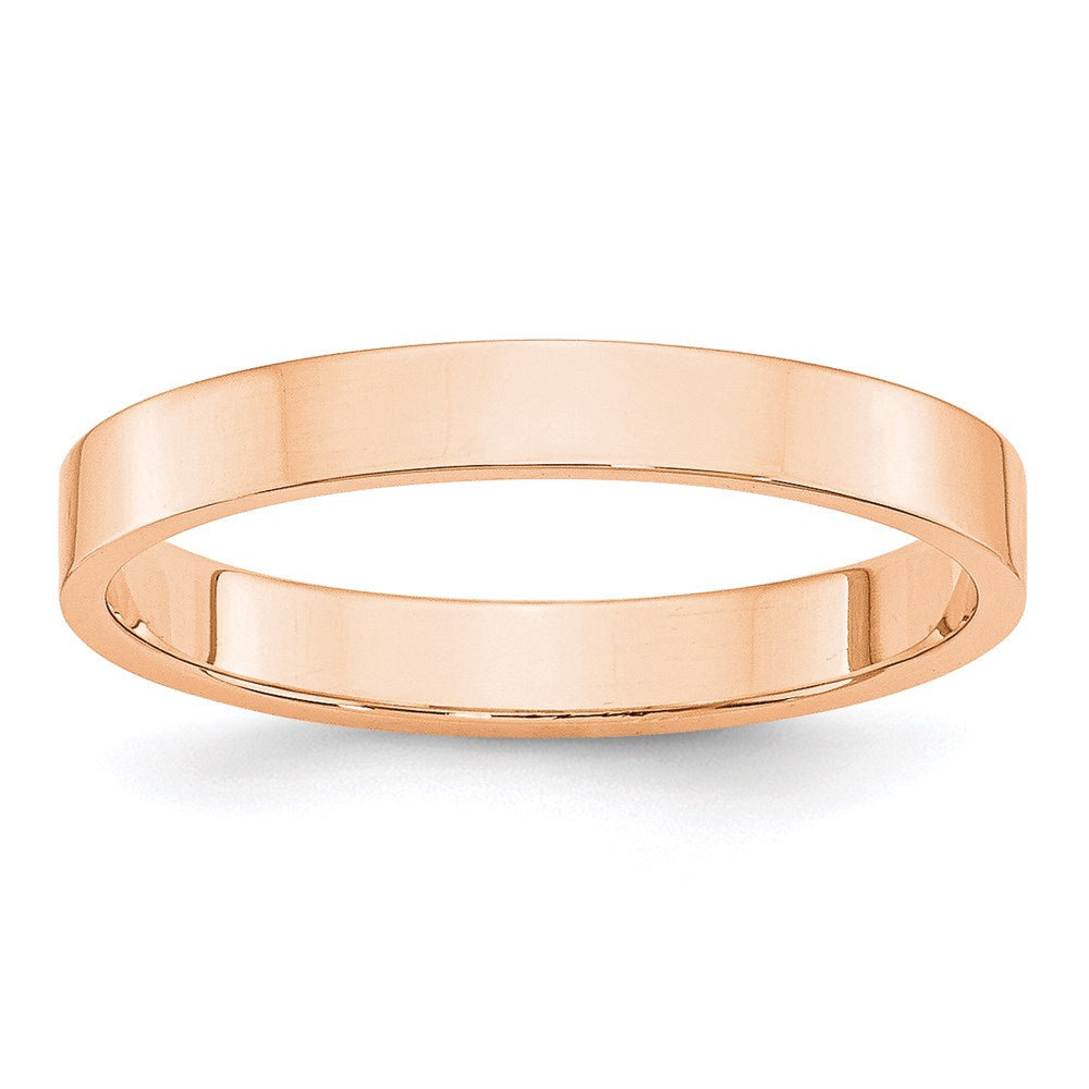 10k Roségold 3 mm leichter flacher Ehering