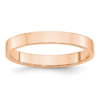 10k Roségold 3 mm leichter flacher Ehering