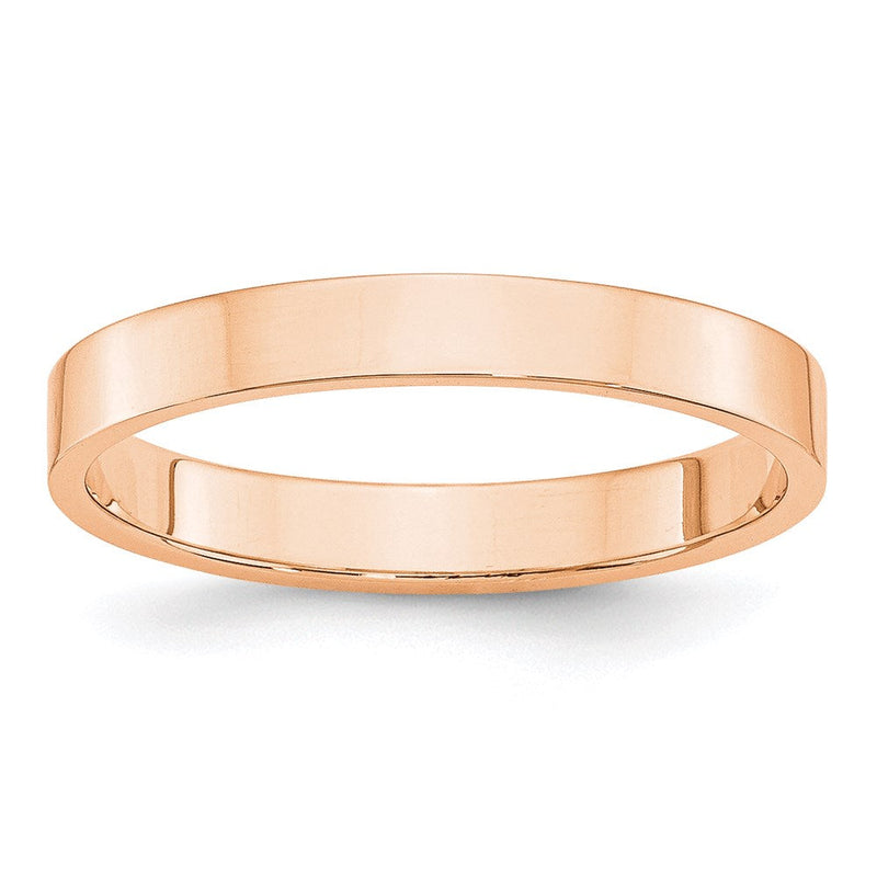 10k Roségold 3 mm leichter flacher Ehering