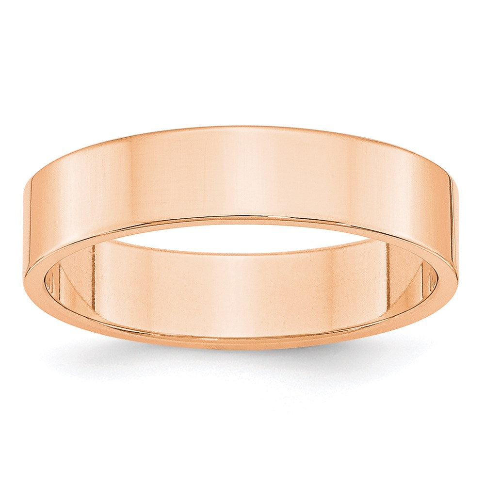 10K Roségold 5 mm leichter, flacher Ehering