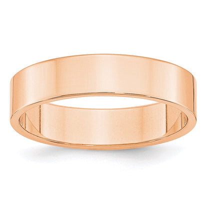 10K Roségold 5 mm leichter, flacher Ehering