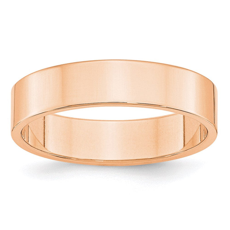 10K Roségold 5 mm leichter, flacher Ehering