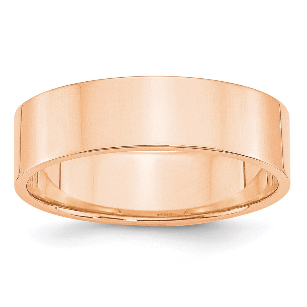 10K Roségold 6 mm leichter, flacher Ehering