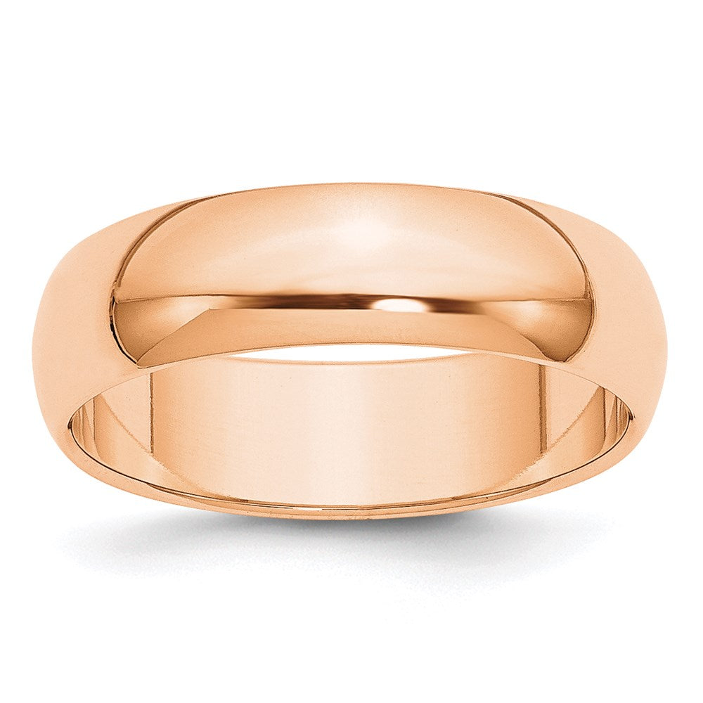 10k Roségold 6 mm halbrunder Ehering