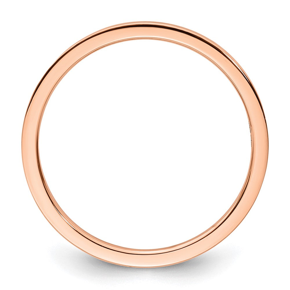 10K Roségold 1,2mm flacher stapelbarer Ehering für Herren/Damen