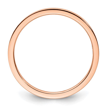 10K Roségold 1,2mm flacher stapelbarer Ehering für Herren/Damen