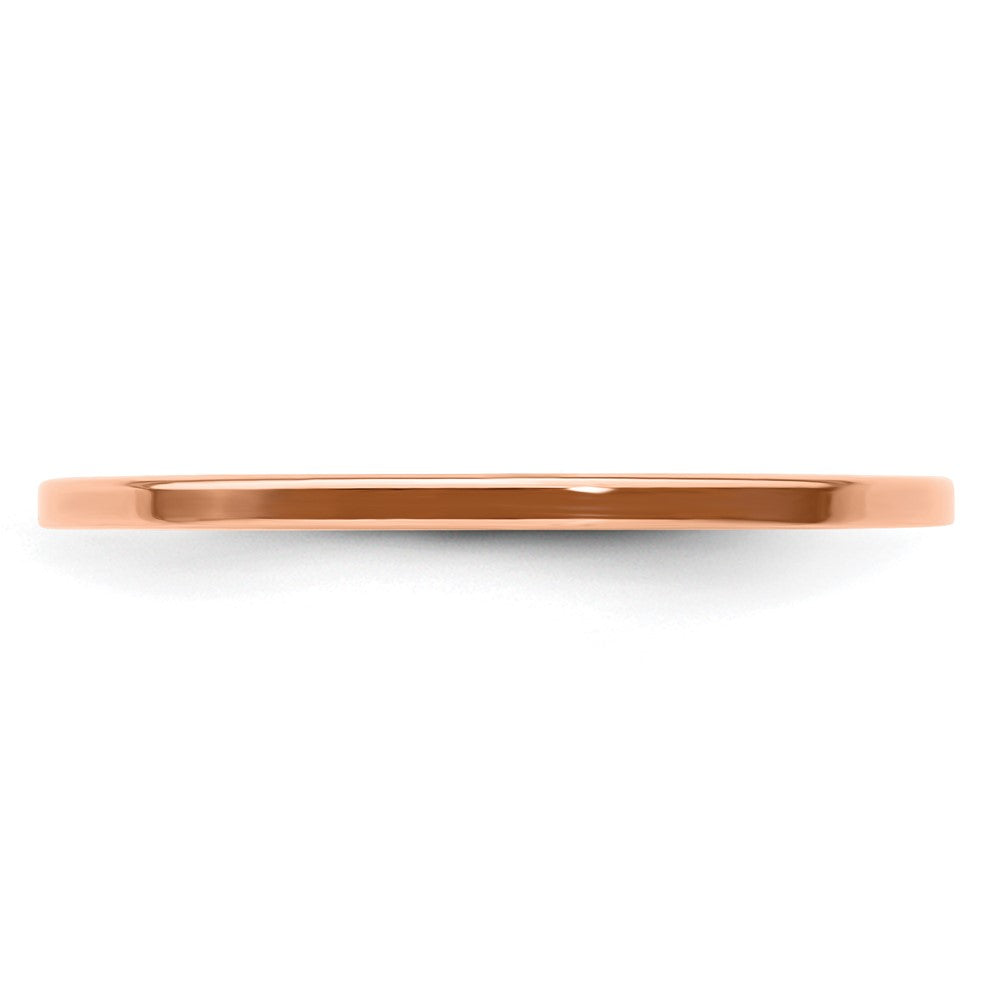 10K Roségold 1,2 mm Flacher stapelbarer Ehering für Herren/Damen