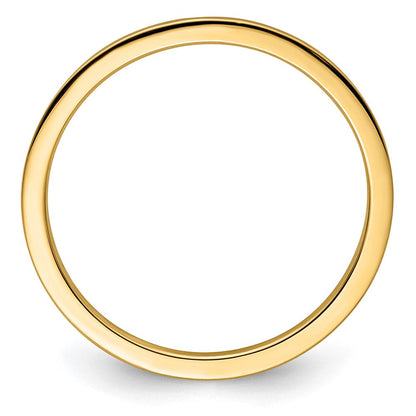 10K Gold 1,2 mm flacher stapelbarer Ehering für Herren/Damen