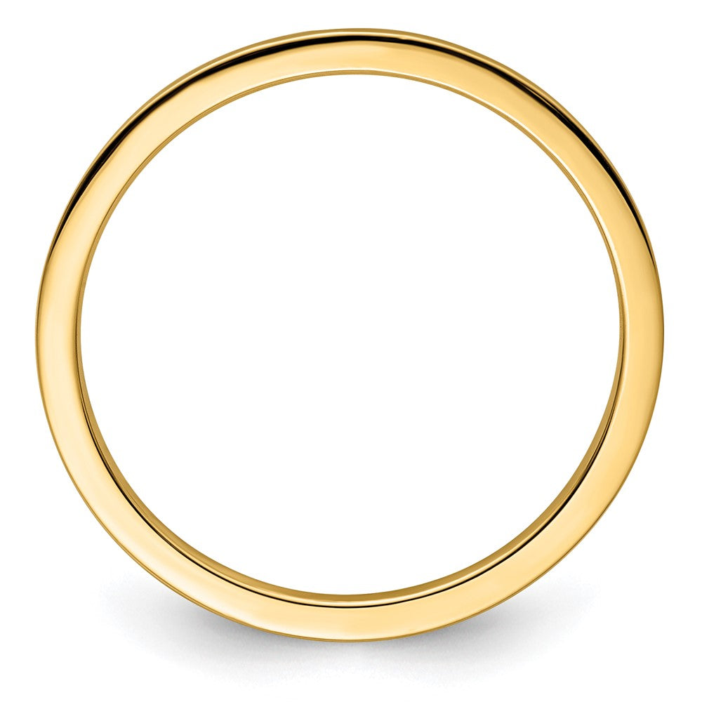 10K Gold 1,2 mm flacher stapelbarer Ehering für Damen/Herren