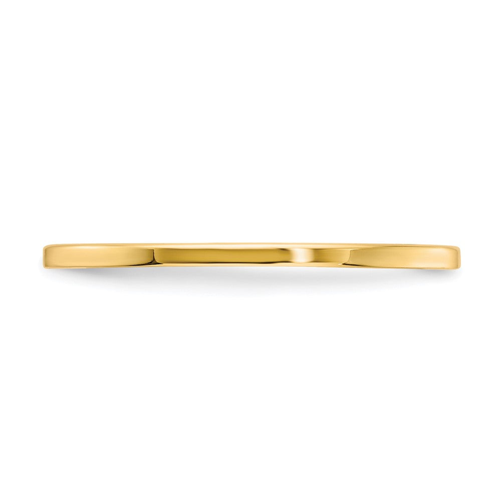 10K Gold 1,2 mm flacher stapelbarer Ehering für Herren/Damen
