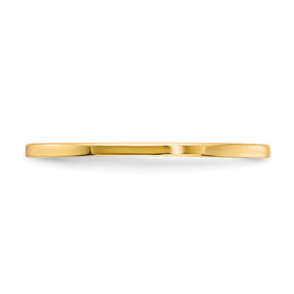 10K Gold 1,2 mm flacher stapelbarer Ehering für Herren/Damen