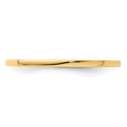 10K Gold 1,2mm flacher stapelbarer Ehering für Herren/Damen