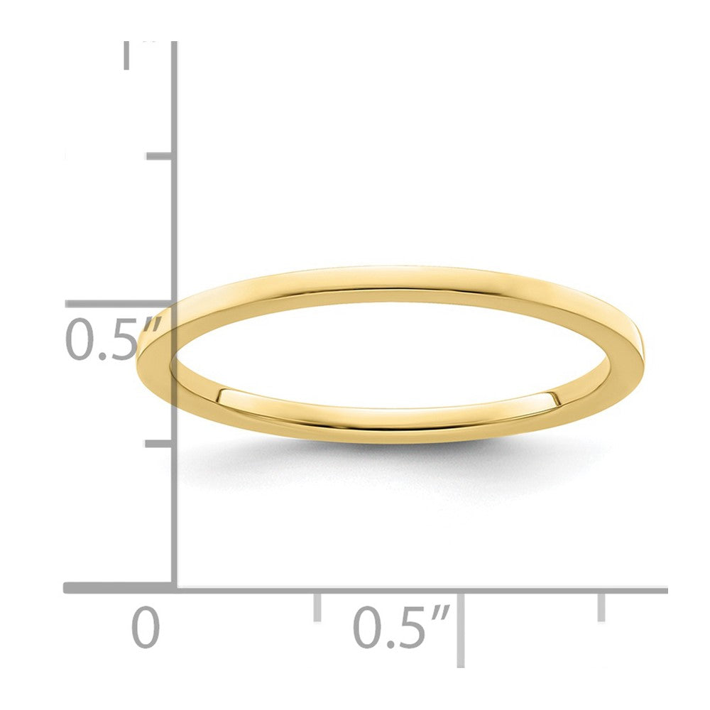 10K Gold 1,2 mm flacher stapelbarer Ehering für Herren/Damen