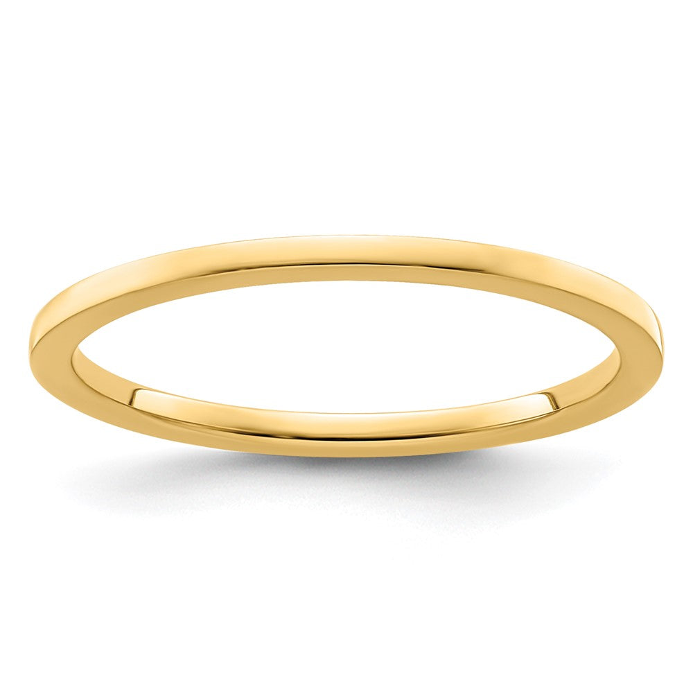 10K Gold 1,2mm flacher stapelbarer Ehering für Herren/Damen