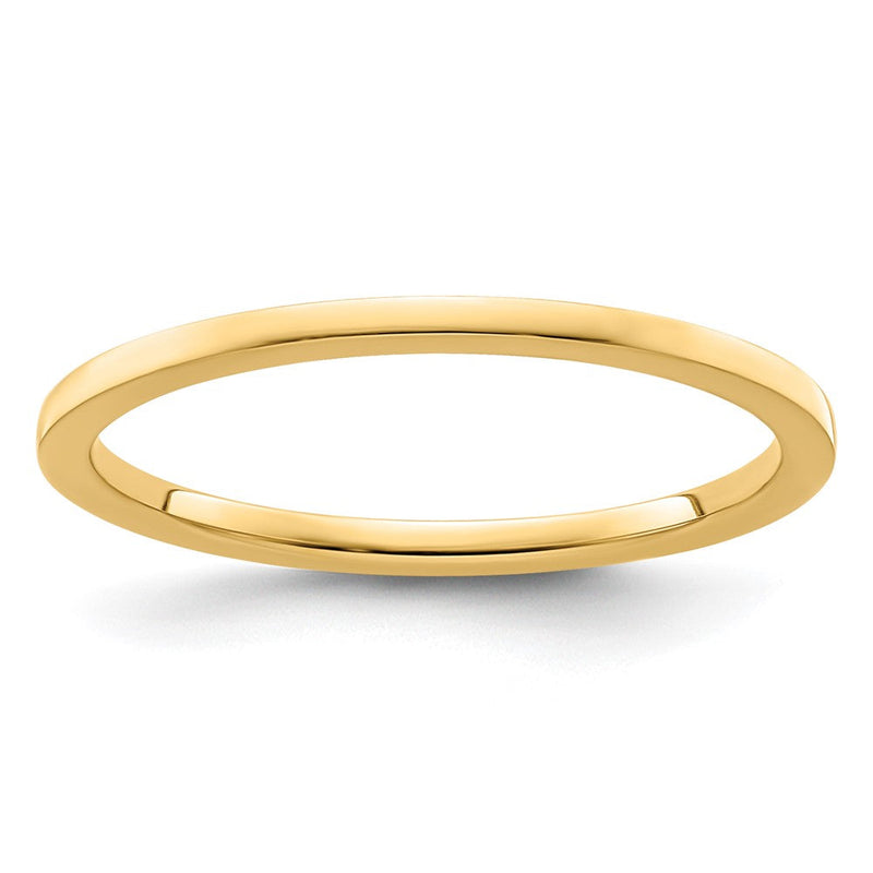 10K Gold 1.2mm Flach Stapelbar Herren / Damen Ehering Ring
