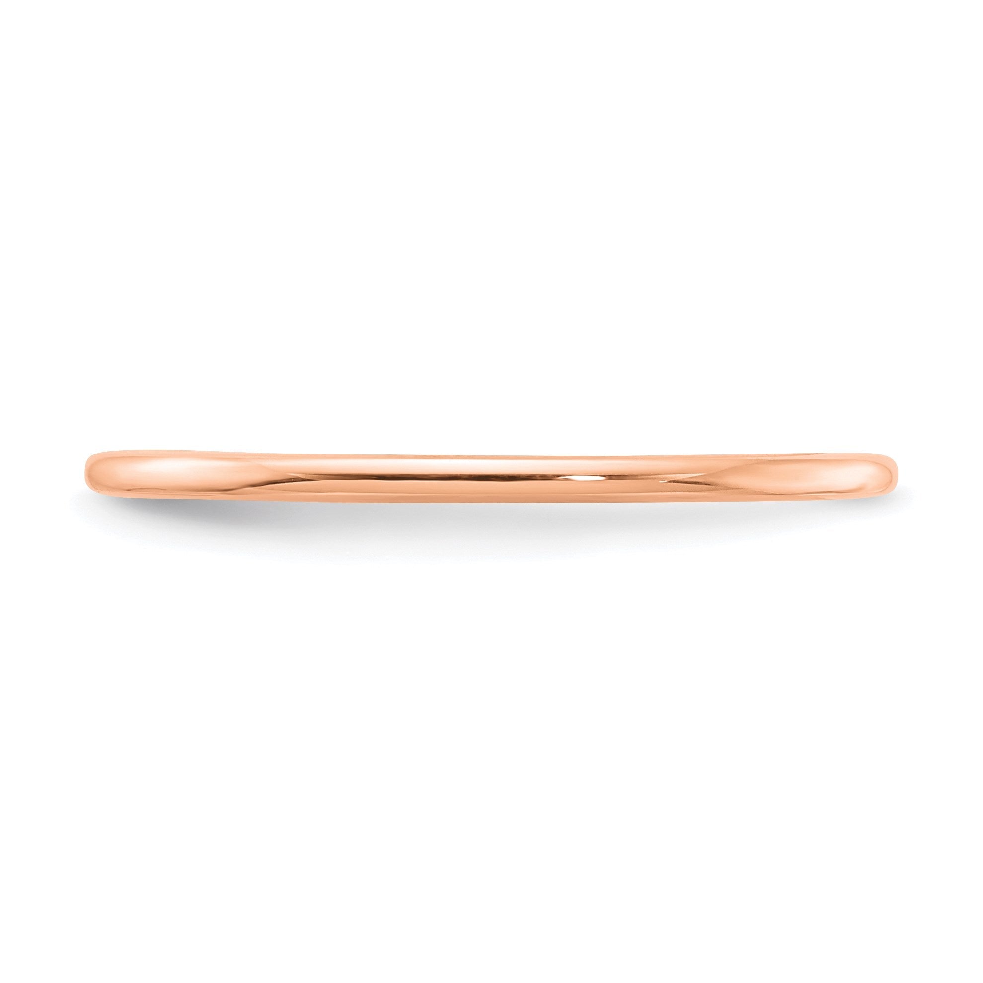 10K Roségold 10K 1,2 mm Halbrund poliert stapelbarer Ring Größe 9