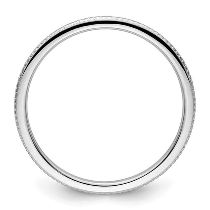 14K Weißgold Perlring 1,2 mm, stapelbar