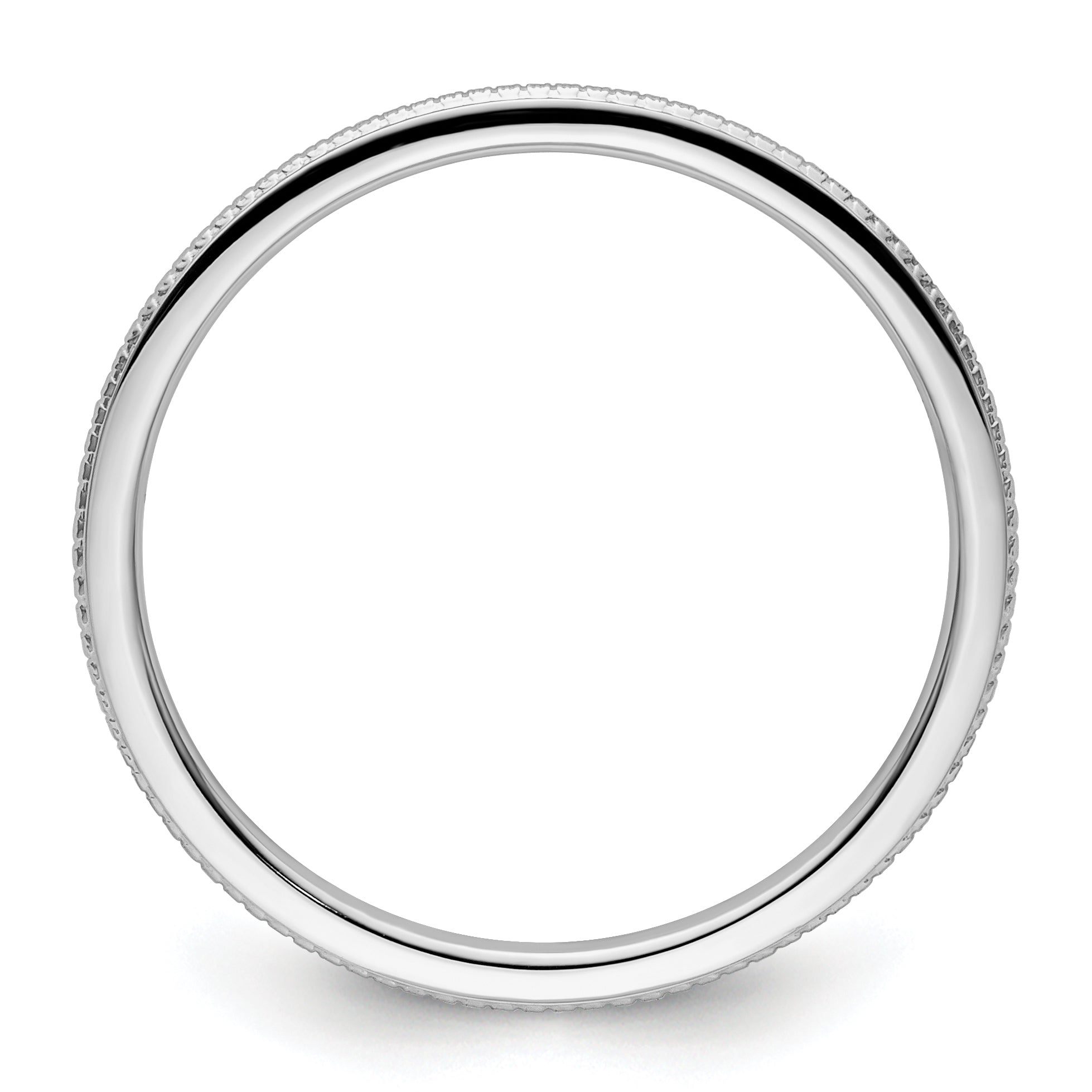 14K Weißgold 1,2 mm Kugel-Ring, stapelbar
