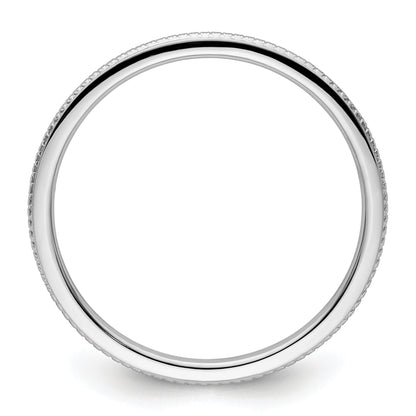 14K Weißgold 1,2 mm Kugel-Ring, stapelbar