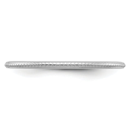 14K Weißgold 1,2 mm Kugel-Ring, stapelbar