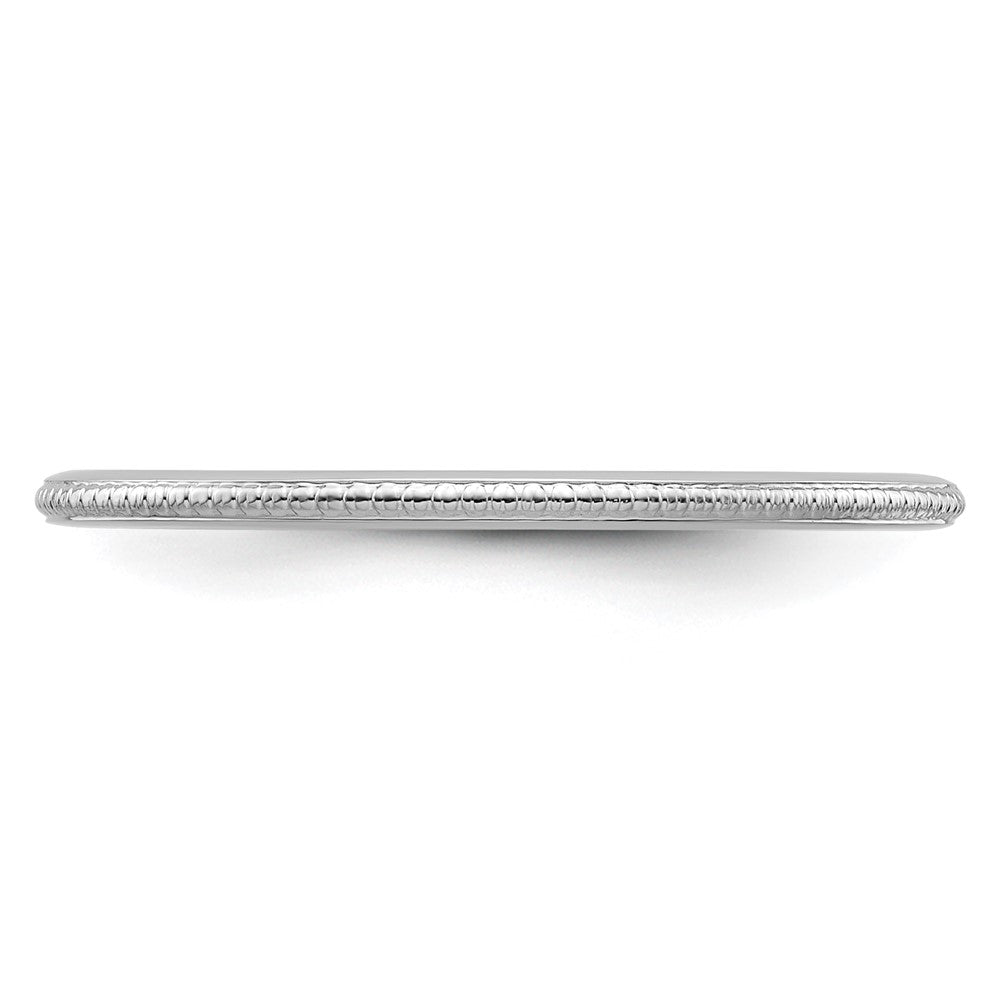 14K Weißgold 1,2 mm Kugel-Ring, stapelbar