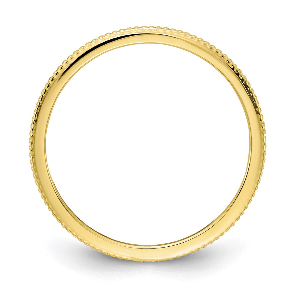 10K Gold Kugel-Ring stapelbar, 1,2 mm