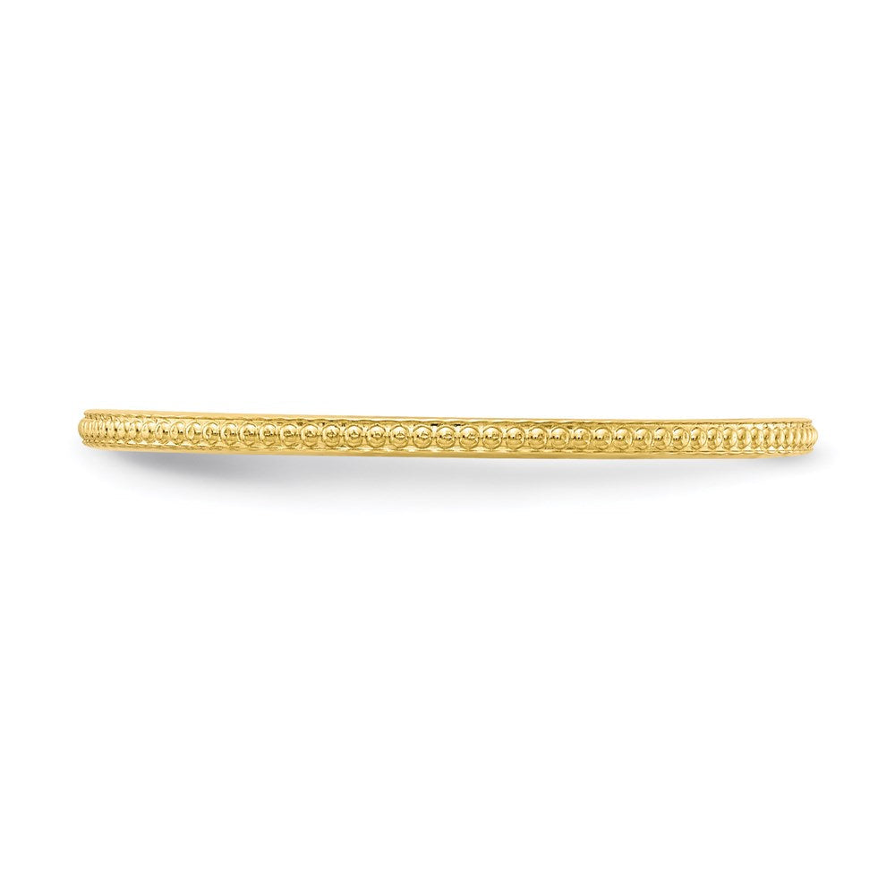 10K Gold 1,2 mm Kugelkette stapelbarer Ring
