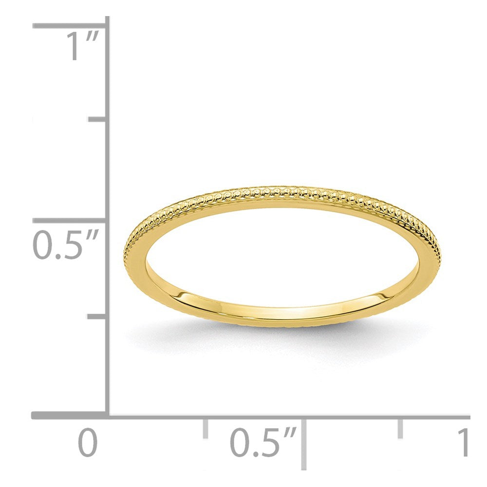 10K Gold 1,2mm Kugelkette stapelbarer Ring