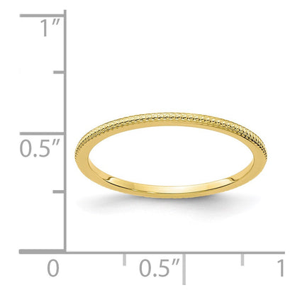 10K Gold 1,2mm Kugelkette stapelbarer Ring