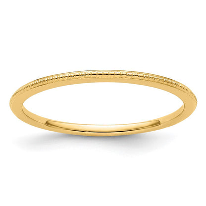 10K Gold 1,2mm Kugel-Ring, stapelbar