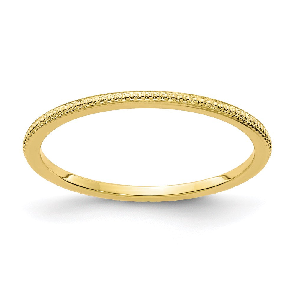 10K Gold 1,2 mm Kugelkette stapelbarer Ring