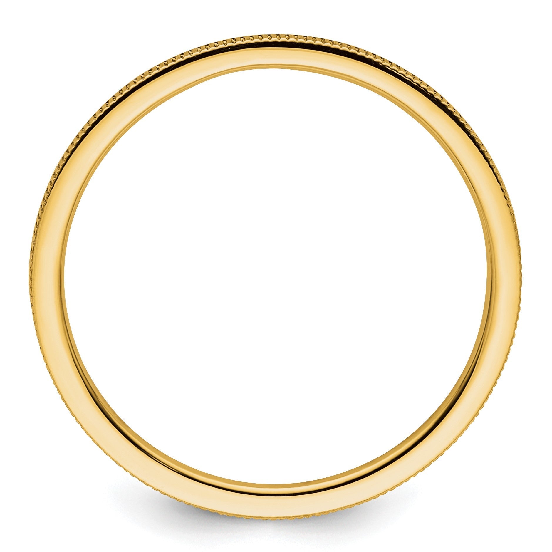 10K Gold stapelbarer Ring mit Lind-Muster, 1,2 mm