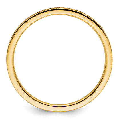 10K Gold Stapelring mit Lind-Muster, 1,2 mm