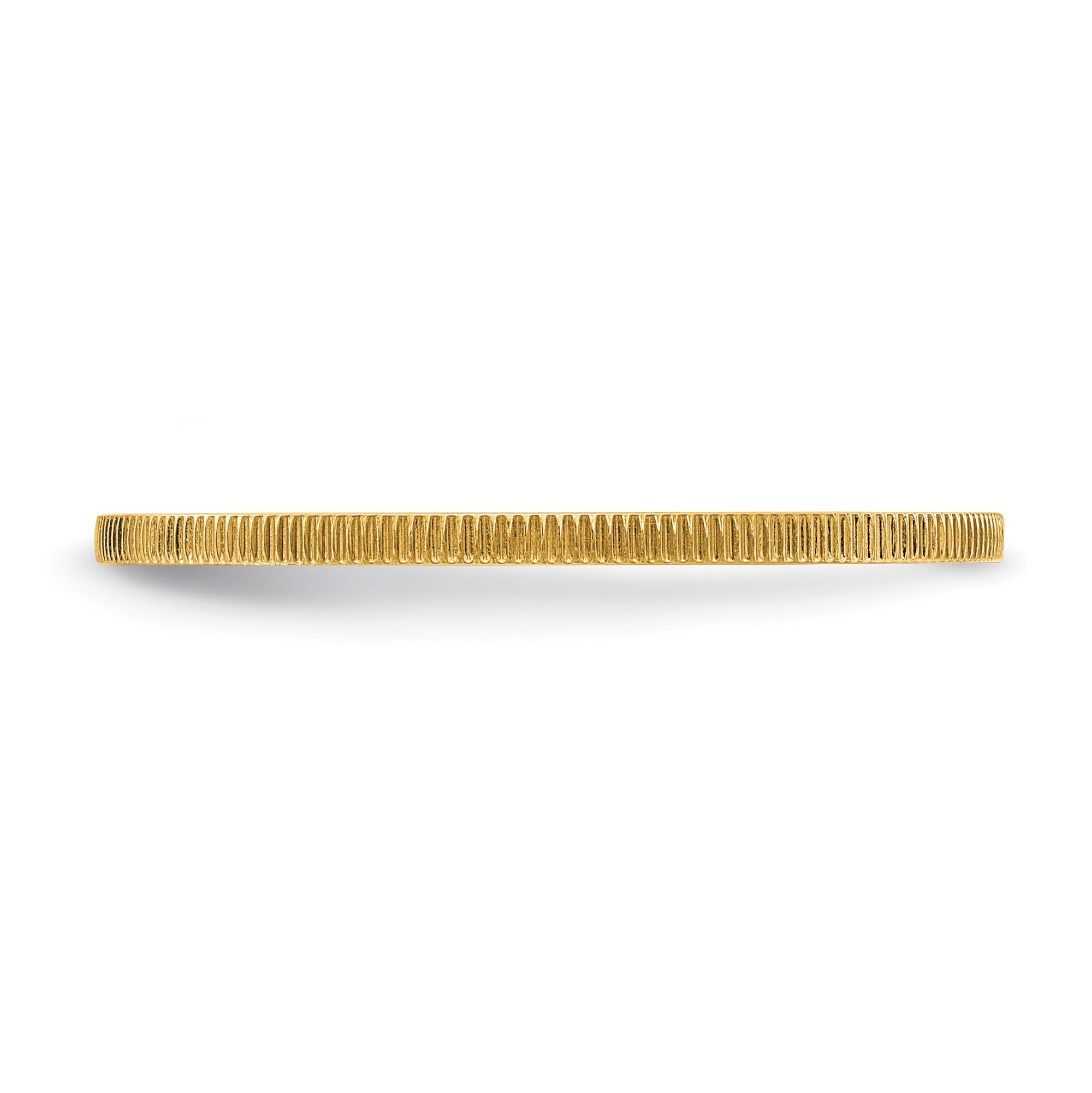 10K Gold stapelbarer Ring mit Lind-Muster, 1,2 mm