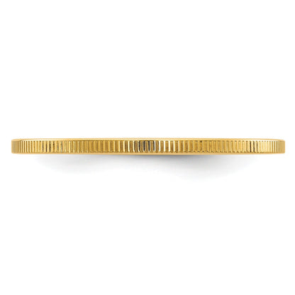 10K Gold 1,2 mm Ring mit Lind-Muster, stapelbar