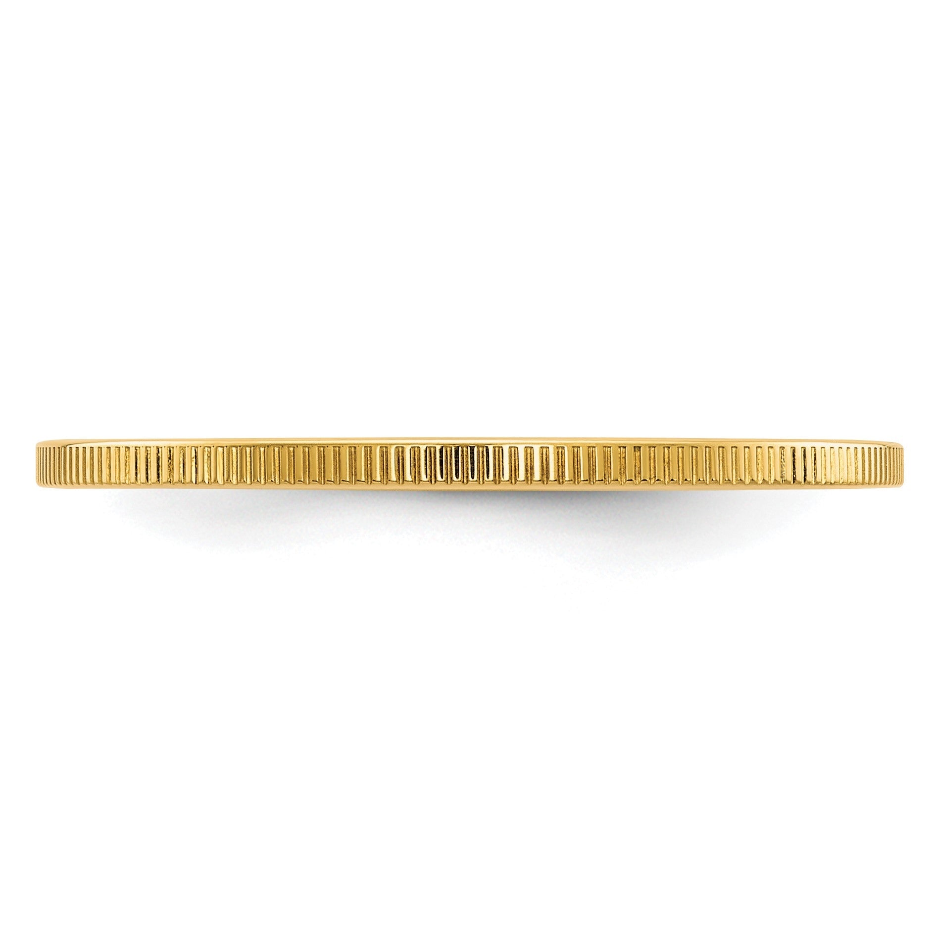 10K Gold Stapelring mit Lind-Muster, 1,2 mm