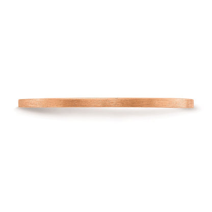 10K Roségold 1,2mm flacher stapelbarer Ehering mit Satinfinish für Herren/Damen