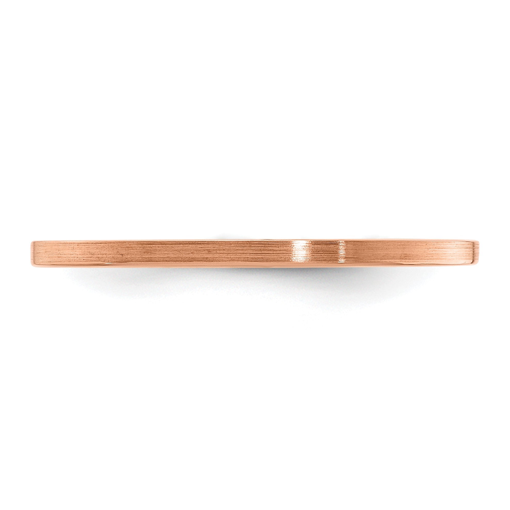 10K Roségold 1,2 mm flacher stapelbarer Ehering mit Satinfinish für Damen/Herren