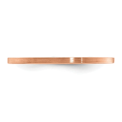 10K Roségold 1,2 mm flacher stapelbarer Ehering mit Satinfinish für Damen/Herren