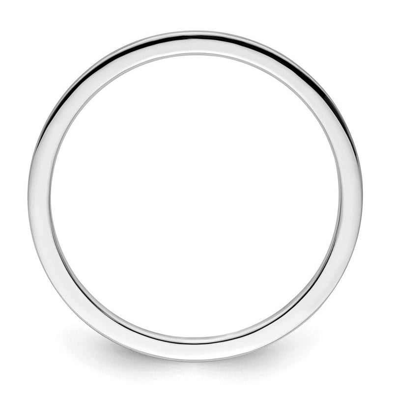 14K Weißgold 1.2mm Flach Satiniert Stapelbar Herren / Damen Ehering Ring