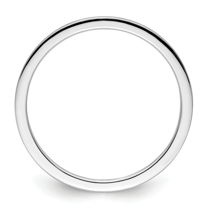 14K Weißgold 1,2mm flacher matter stapelbarer Ehering für Damen/Herren