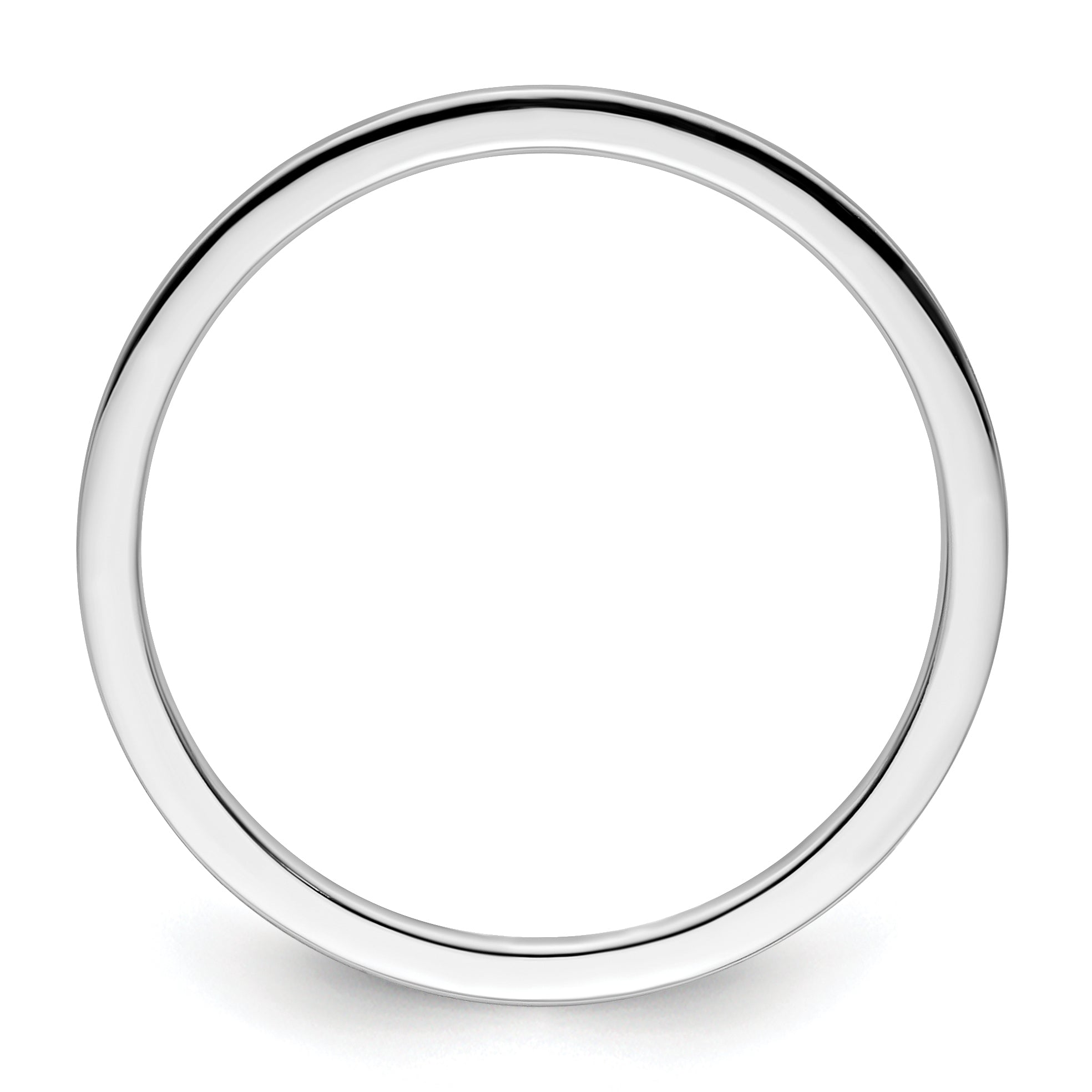 14K Weißgold 1,2 mm Flacher Satinierter Stapelbarer Ehering für Damen und Herren
