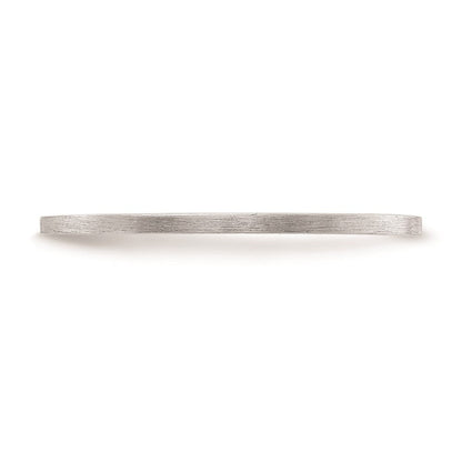 14K Weißgold 1,2mm flacher matter stapelbarer Herren-/Damen-Ehering