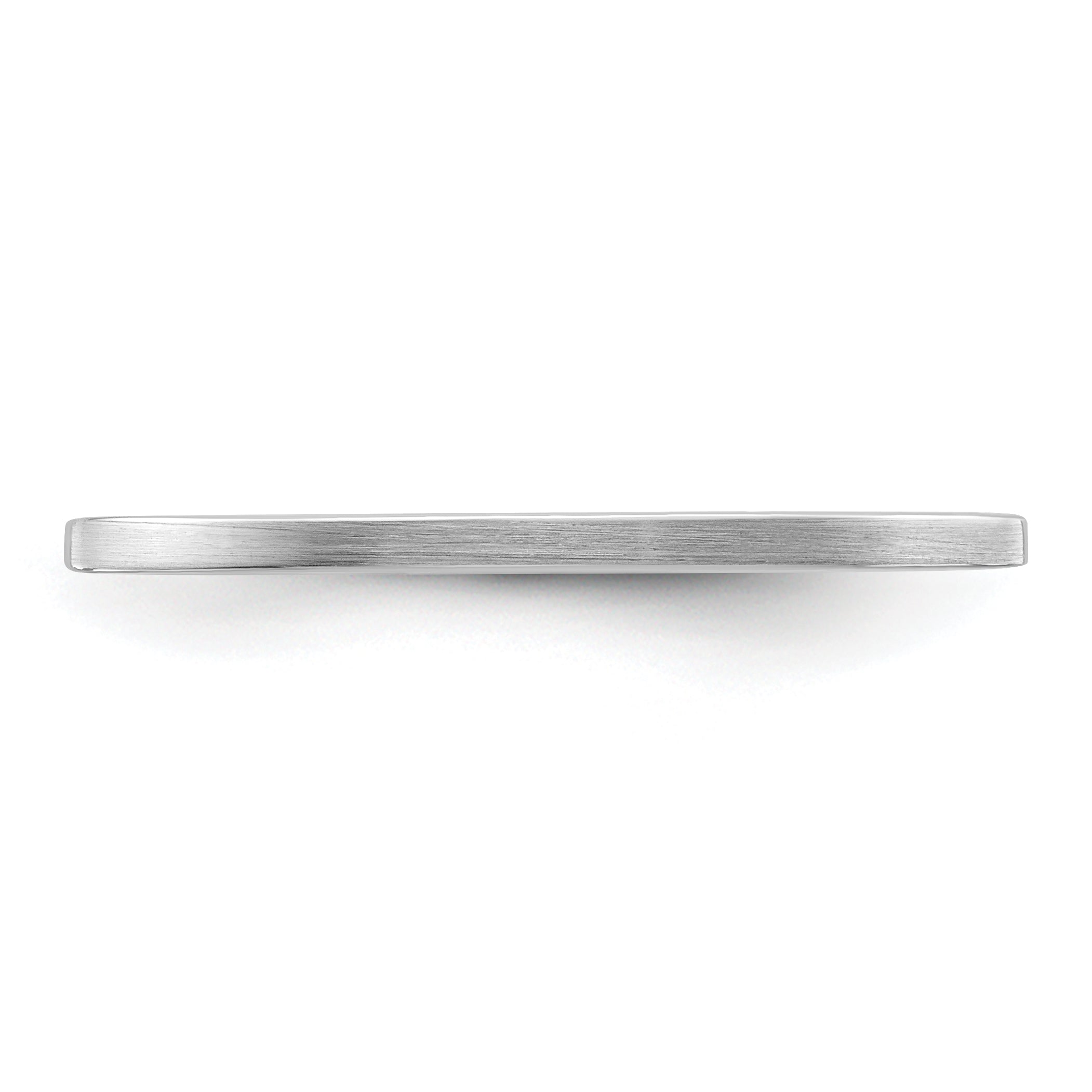 14K Weißgold 1,2 mm Flacher Satinierter Stapelbarer Ehering für Damen und Herren