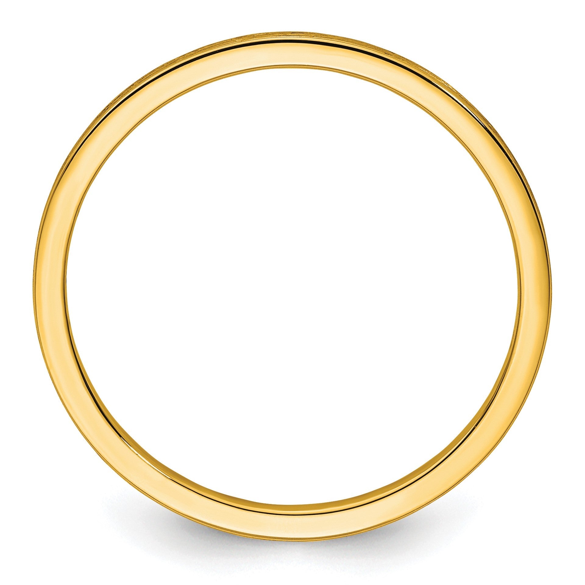 10K Gold 1,2 mm flacher, satinierter, stapelbarer Ehering für Damen/Herren