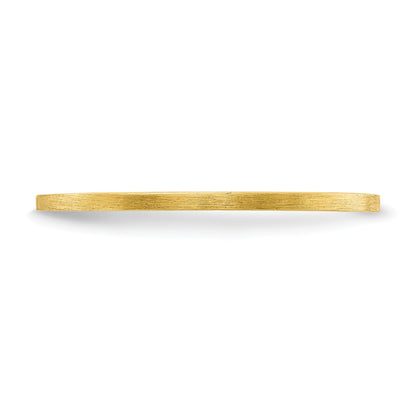 10K Gold 1,2mm Flacher Stapelbarer Ehering mit Satinfinish für Herren/Damen