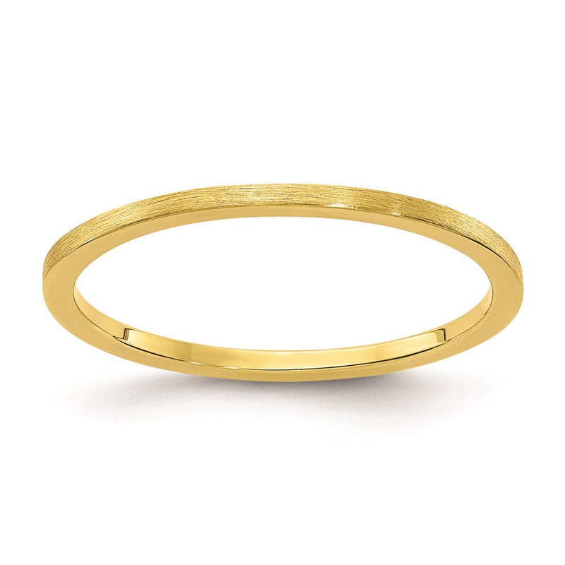 10K Gold 1.2mm Flach Satiniert Stapelbar Herren / Damen Ehering Ring